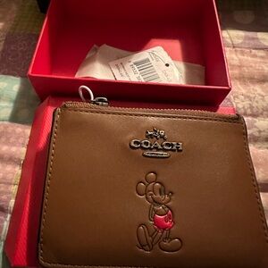 Coach Mickey Mouse skinny id wallet
